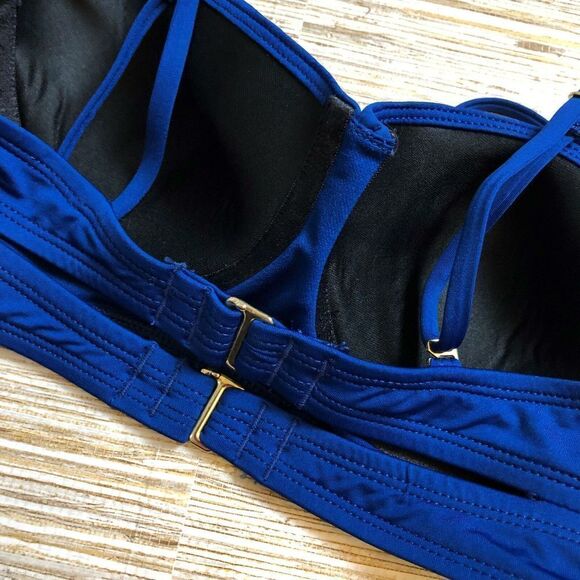 A-85 Bar III Womens Balconette Bikini top INDIGO sz S  new - Picture 2 of 2